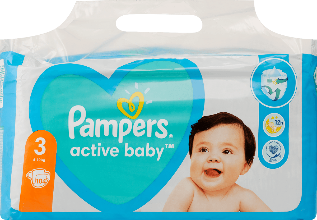Dismiss To take care As far as people are concerned Pampers active baby Pelenka Giant Pack+, 3-as méret, 6-10kg, 104 db | dm.hu