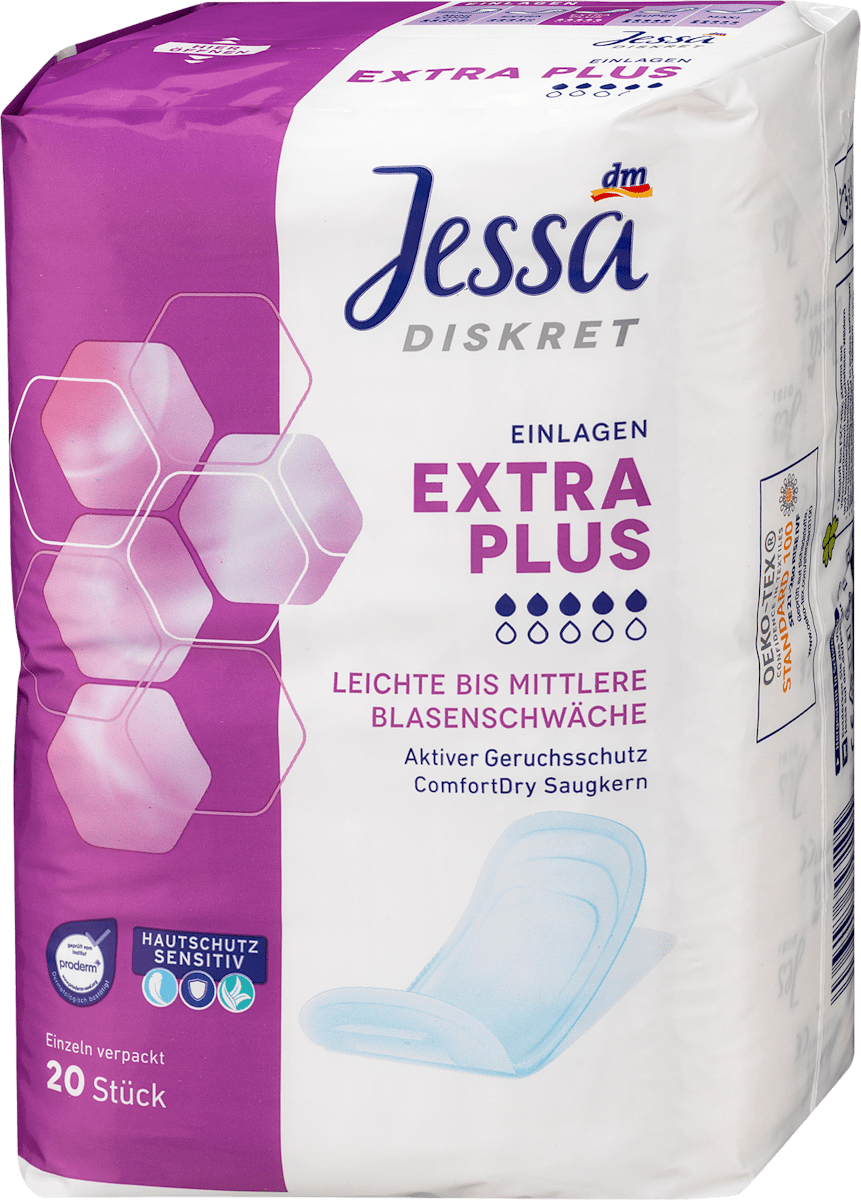 Jessa Diskret Einlagen Inkontinenz Extra Plus, 20 St dauerhaft günstig ...