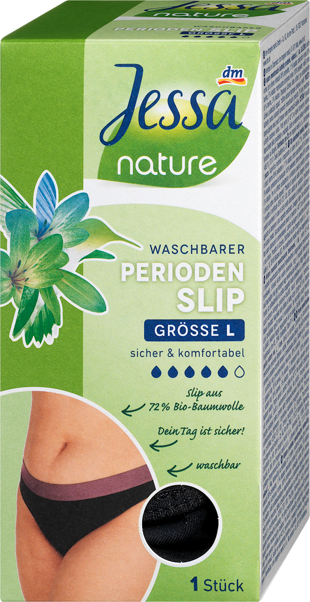 Periodenunterwäsche Slip schwarz Gr. L nature, 1 St