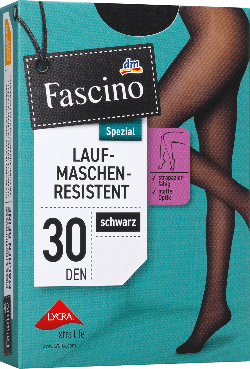 Fascino Strumpfhose laufmaschenresistent schwarz Gr. 46/48, 30 DEN, 1 St  dauerhaft günstig online kaufen