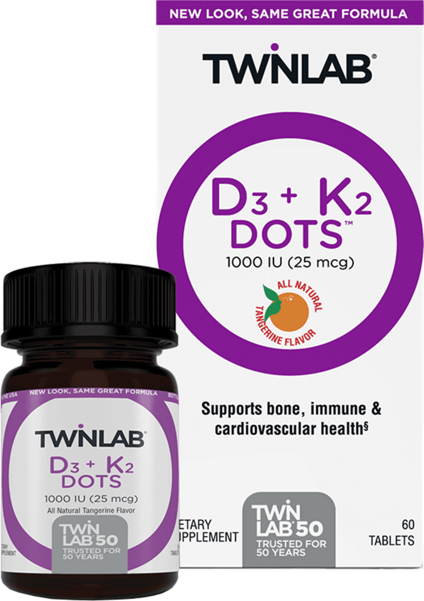 TWINLAB Vitamin D3+K2 tablete, 60 kom. trajno povoljna online kupnja
