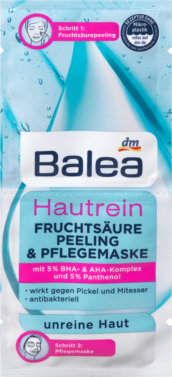 Gesichtsmaske Fruchtsäurepeeling Hautrein, 16 ml