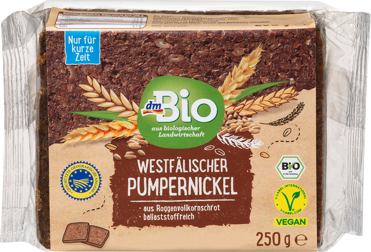 dmBio Brot, Westfälischer Pumpernickel, 250g, 250 g dauerhaft günstig ...