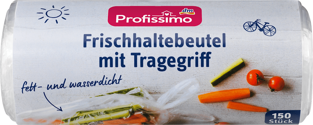 Frischhaltebeutel mit Tragegriff, 150 St