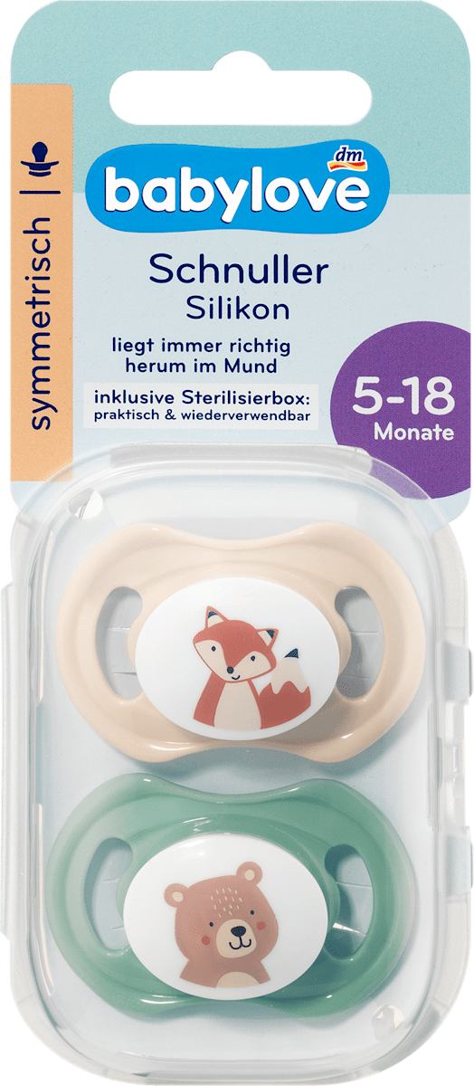 LOVI Dynamischer Schnuller 0-3 Monate - BPA-frei, 2 Stück Set