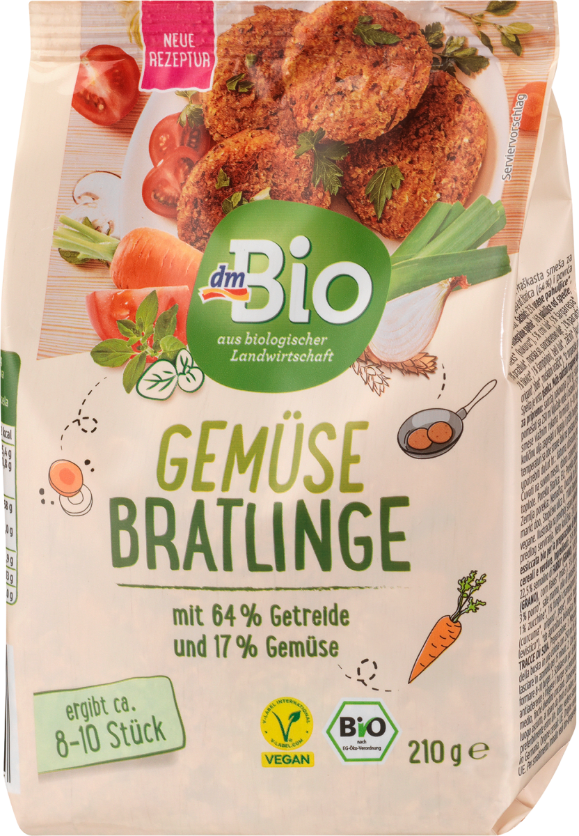 dmBio Backmischung Gemüse Bratlinge, 210 g dauerhaft günstig online ...