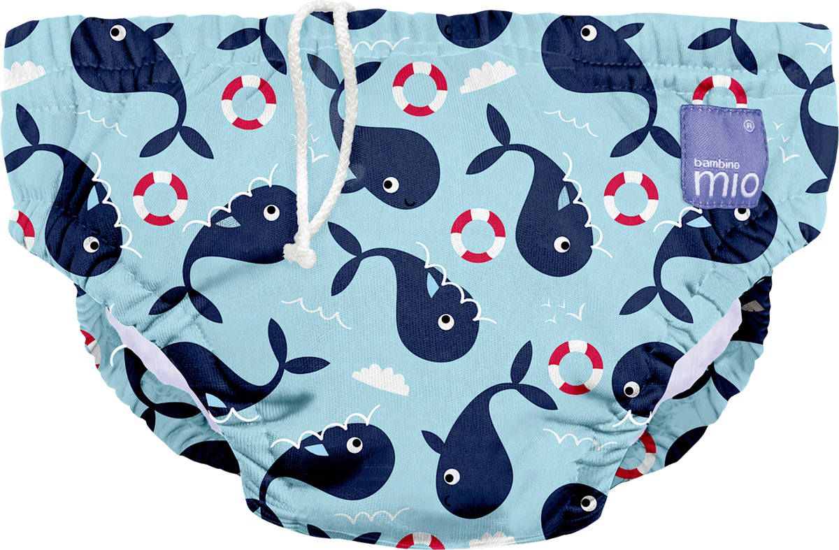 Bambino Mio Schwimmwindel wiederverwendbar, Motiv Walfisch, 12 Jahre