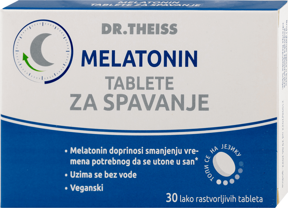 Dr. Theiss MELATONIN TABLETE ZA SPAVANJE, 30 kom uvek povoljna online