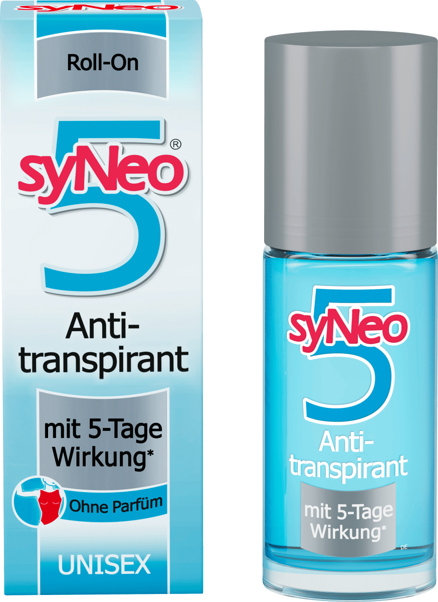 syNeo 5 Deo Roll-On Antitranspirant ohne Parfüm, 50 ml dauerhaft ...