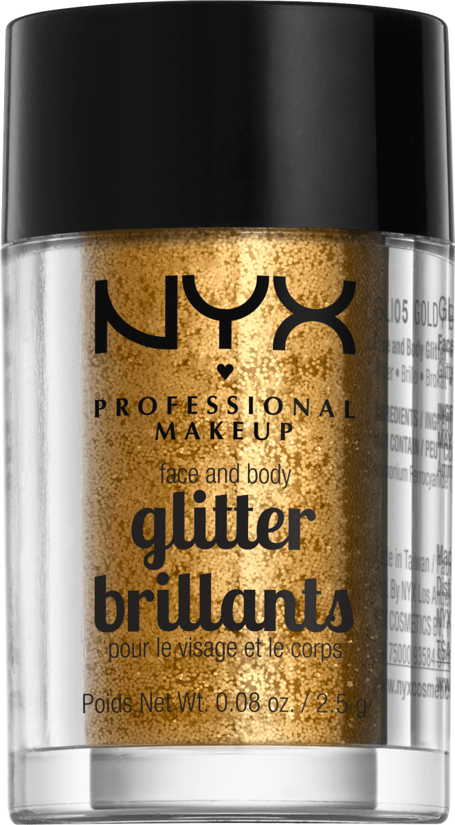 NYX PROFESSIONAL MAKEUP Face And Body Glitter 05 Gold, 2,5 g dauerhaft  günstig online kaufen