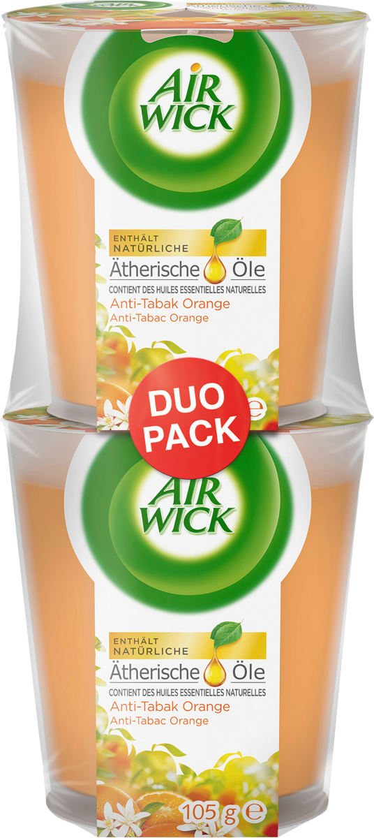 AirWick Duftkerze im Glas Anti-Tabak Orange (2x105 g), 2 St dauerhaft  günstig online kaufen