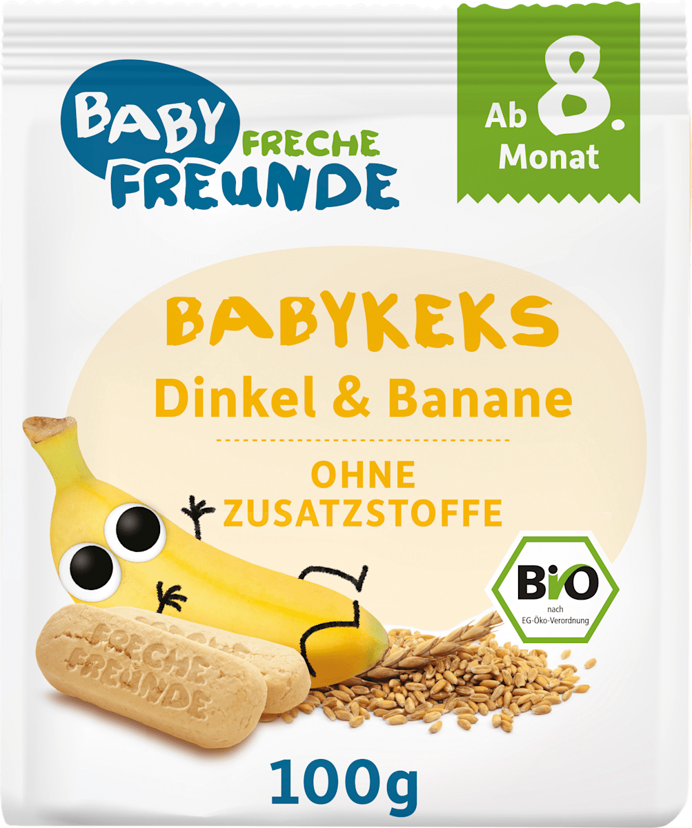 Freche FreundeBabykekse Dinkel & Banane, ab dem 8. Monat, 100 gBeikost