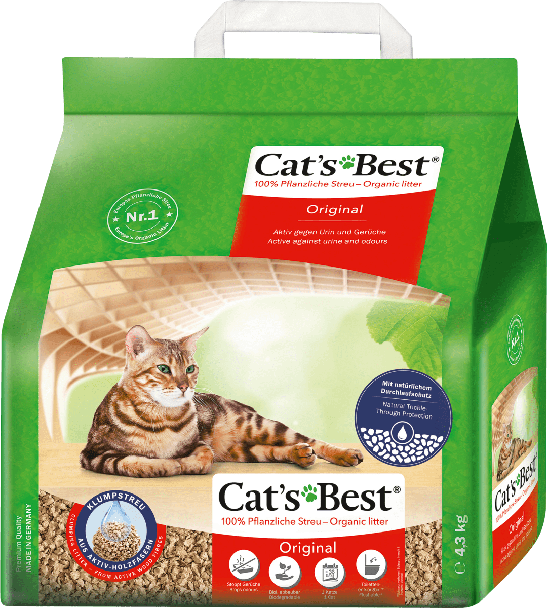 Cat's Best Katzenstreu Original 4,3kg, 10 l dauerhaft günstig online kaufen