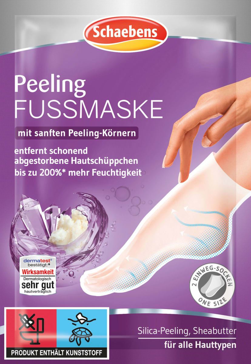 Fußmaske mit Peeling günstig Schaebens St Socken Paar) kaufen online (1 dauerhaft 2 Sheabutter,
