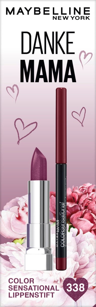 Maybelline New York Lippenstiftset Color Sensational 338 & Color  Sensational Lipliner 110, 4,4 g dauerhaft günstig online kaufen