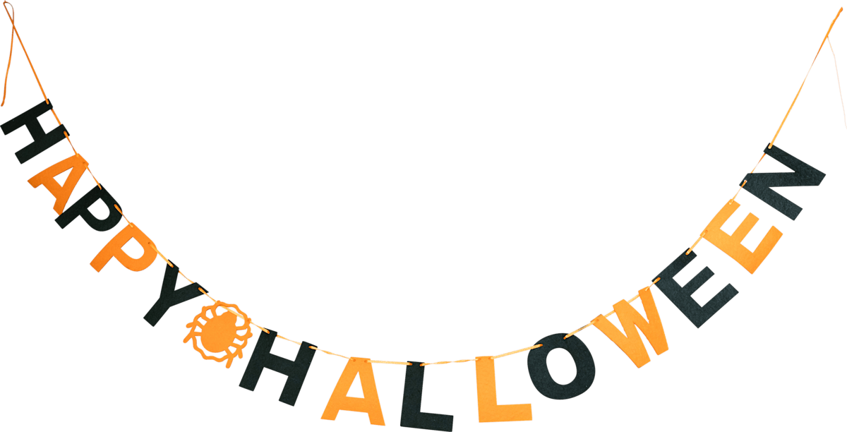 Beistle 'Happy Halloween' Banner-Girlande – Party-Deko Aus Karton, Orange-schwarz (180x14 Cm)