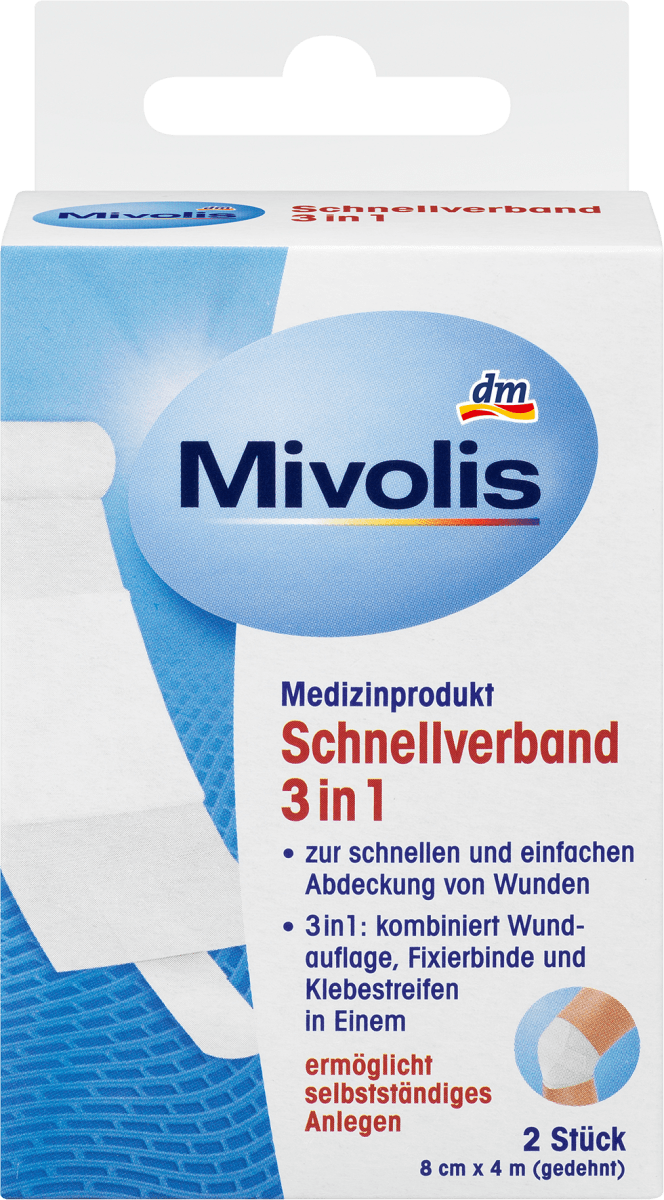 Mivolis Schnellverband 3in1, 2 St dauerhaft günstig online kaufen