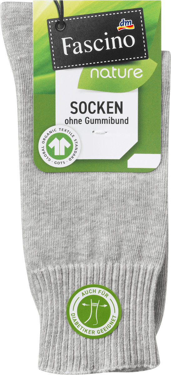Fascino günstig Socken grau, Gummifäden, dauerhaft Gr. ohne online 43-46, 1 kaufen St