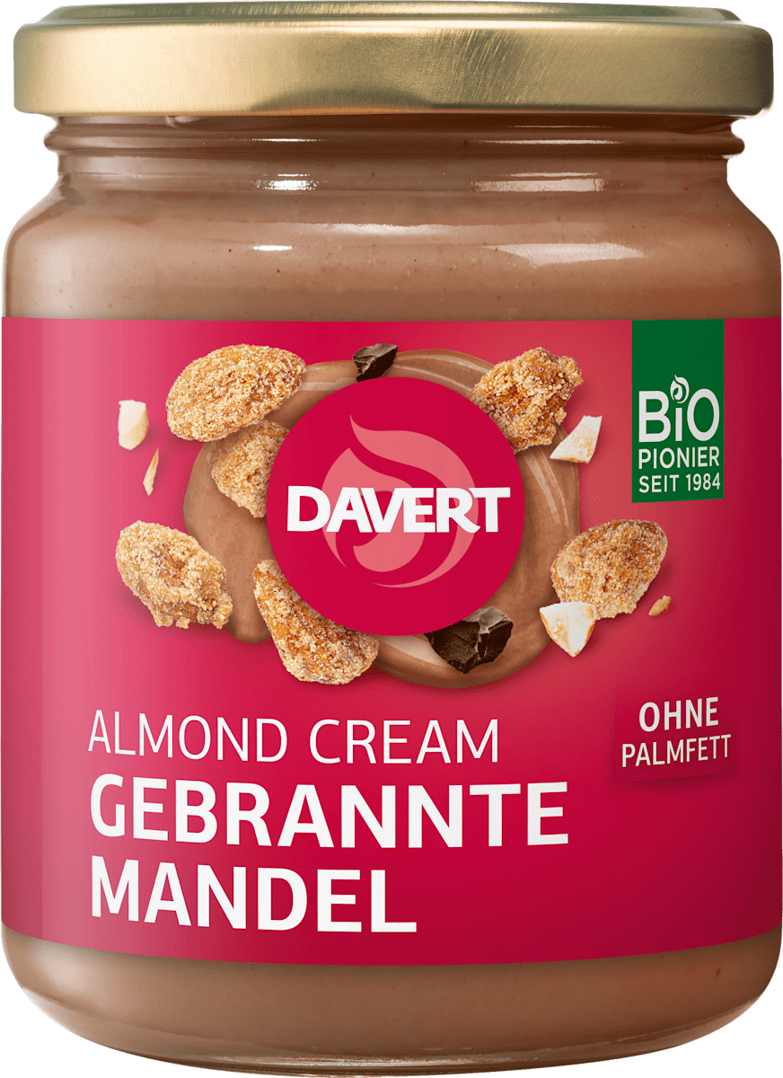 Davert Brotaufstrich, Almond Cream gebrannte Mandel, 250 g dauerhaft ...