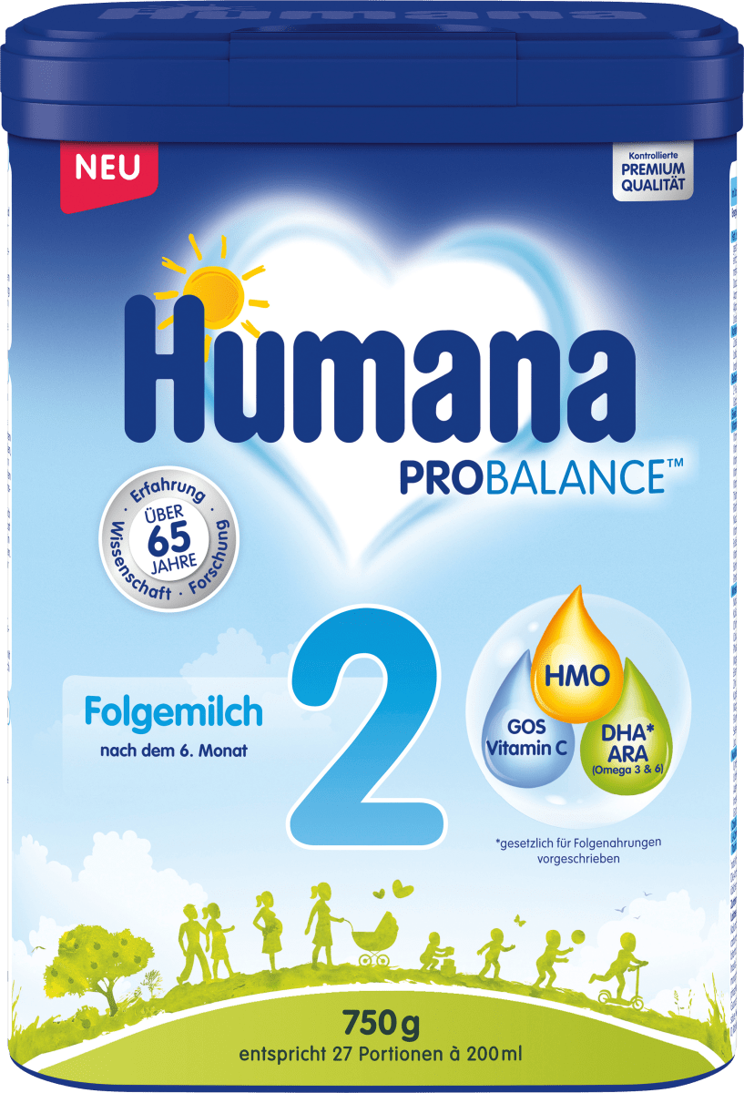 Humana Folgemilch 2 ab dem 6. Monat, 750 g dauerhaft günstig online kaufen