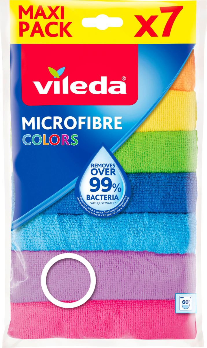 Multipack, St Vileda kaufen Allzwecktücher Mikrofaser 7 dauerhaft Colors online günstig