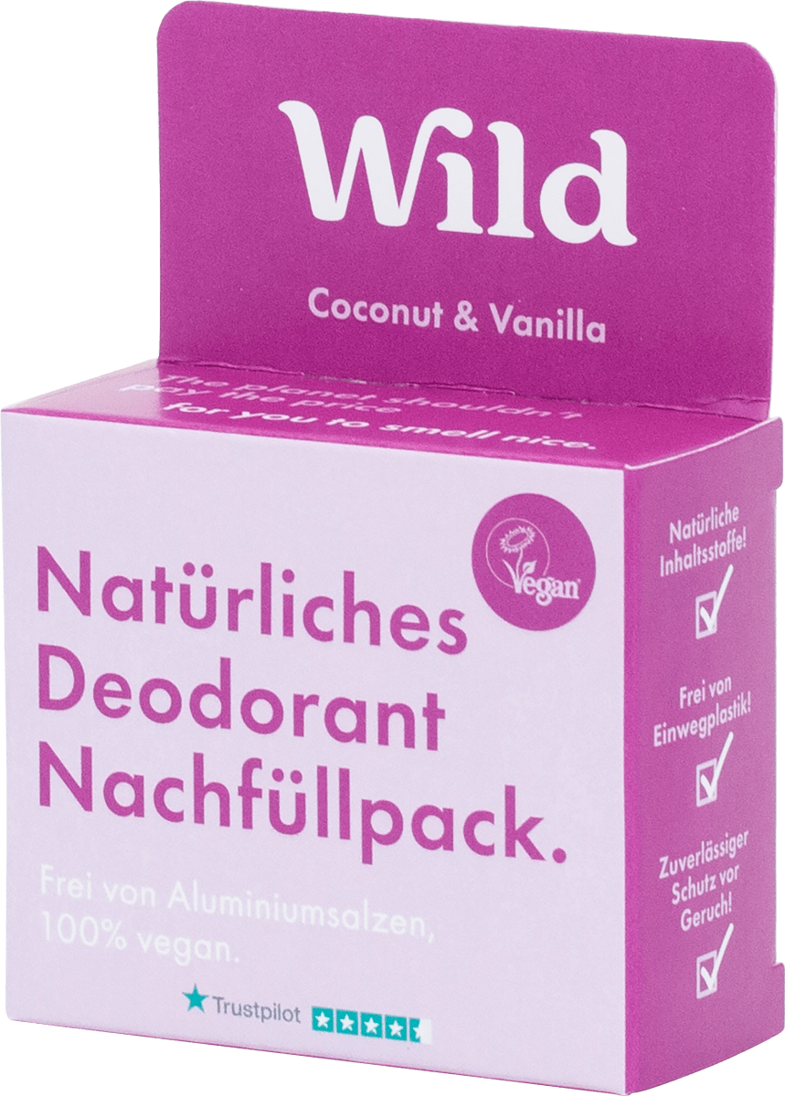 Wild Deostick Coconut & Vanilla Nachfüllpack, 40 g dauerhaft