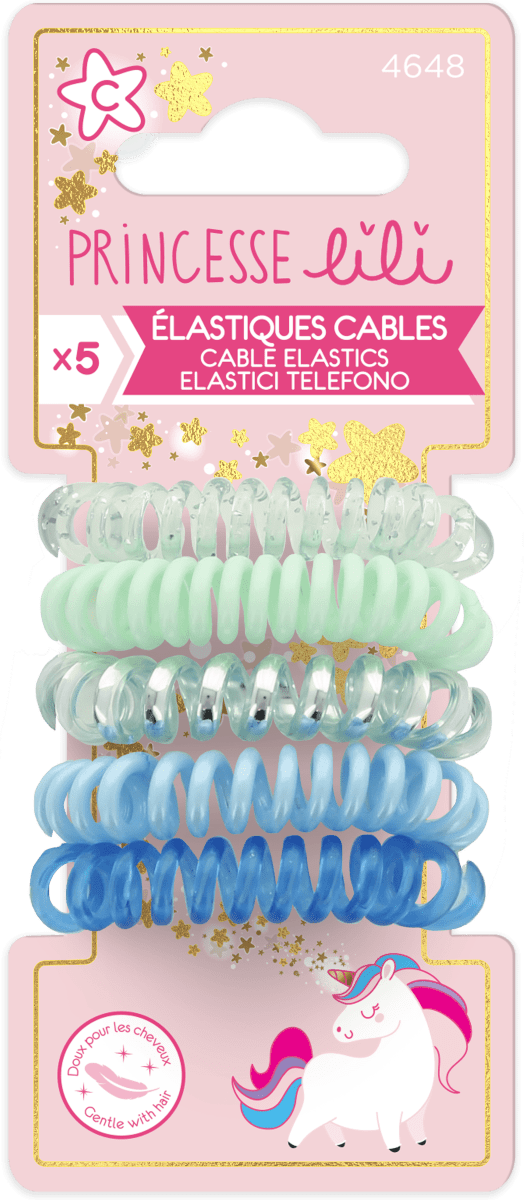 Princesse lili Elastici colorati per capelli, 5 pz Acquisti online sempre  convenienti