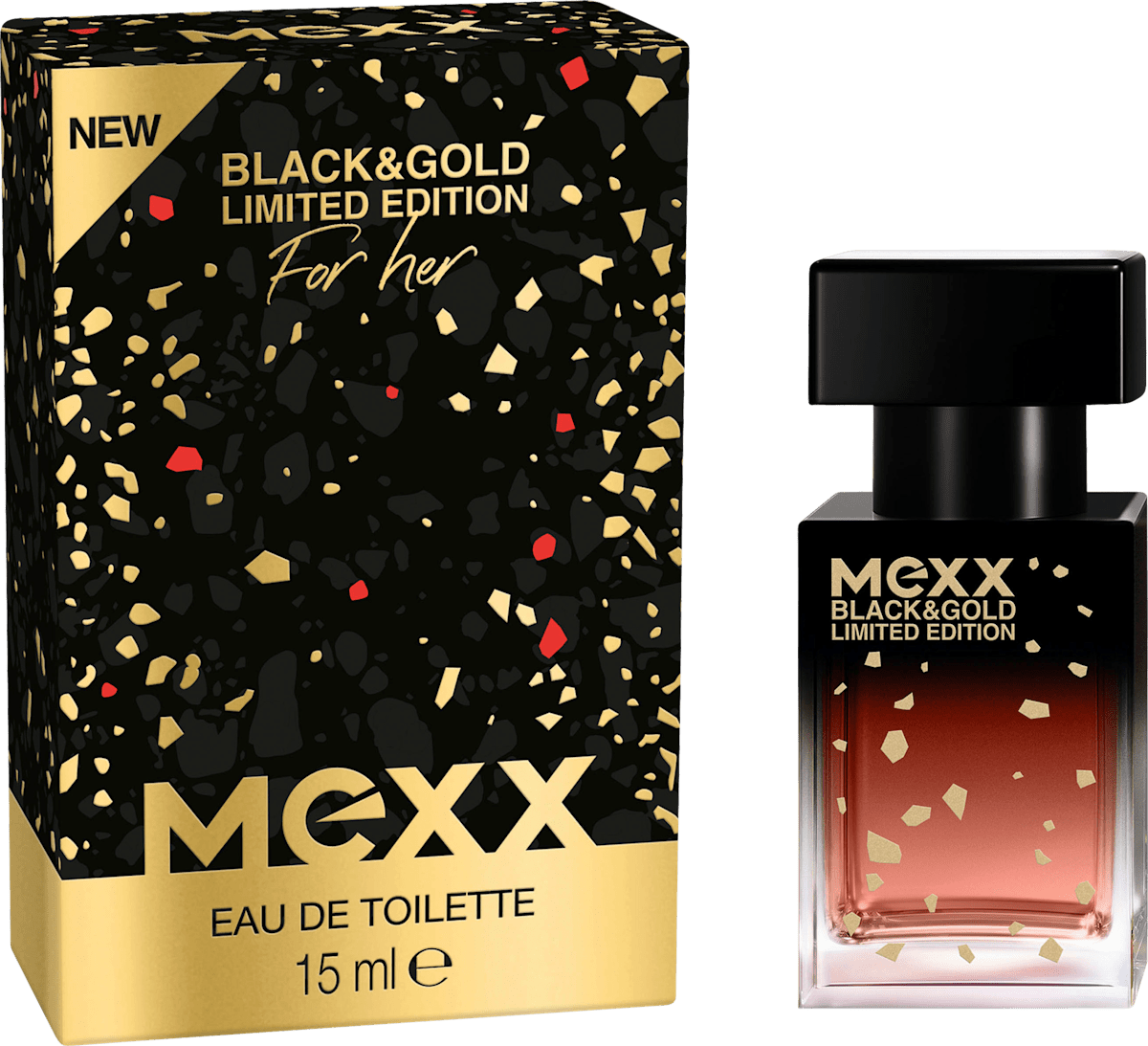 Mexx Black&Gold Woman Eau de Toilette, 15 ml dauerhaft günstig online