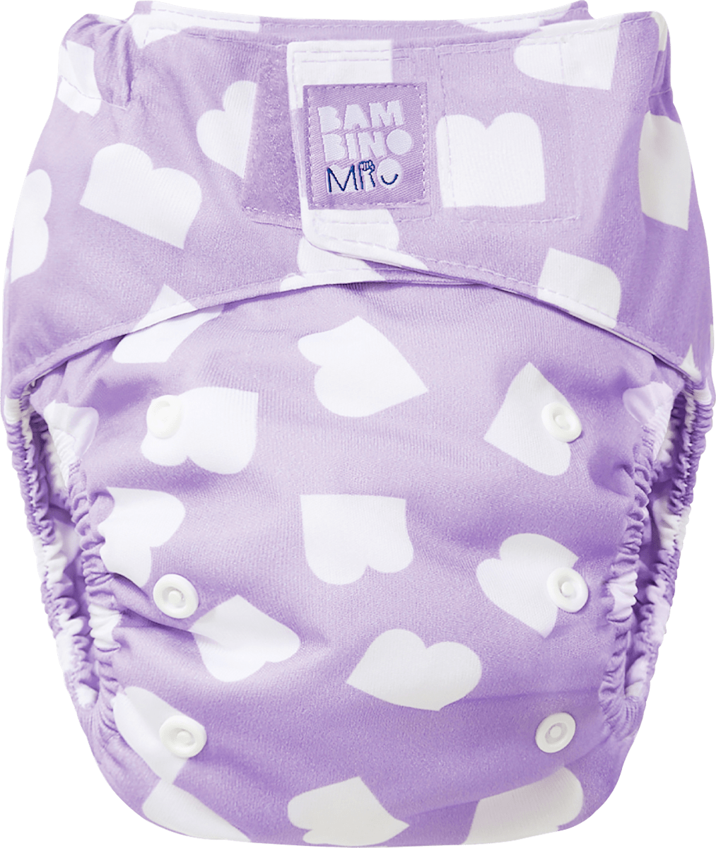 Bambino Mio Stoffwindel wiederverwendbar, LilaBäm, 1 St dauerhaft
