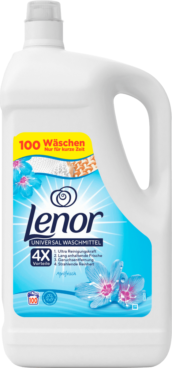 Lenor Waschmittel Flüssig Aprilfrisch, 100 Wl dauerhaft günstig online