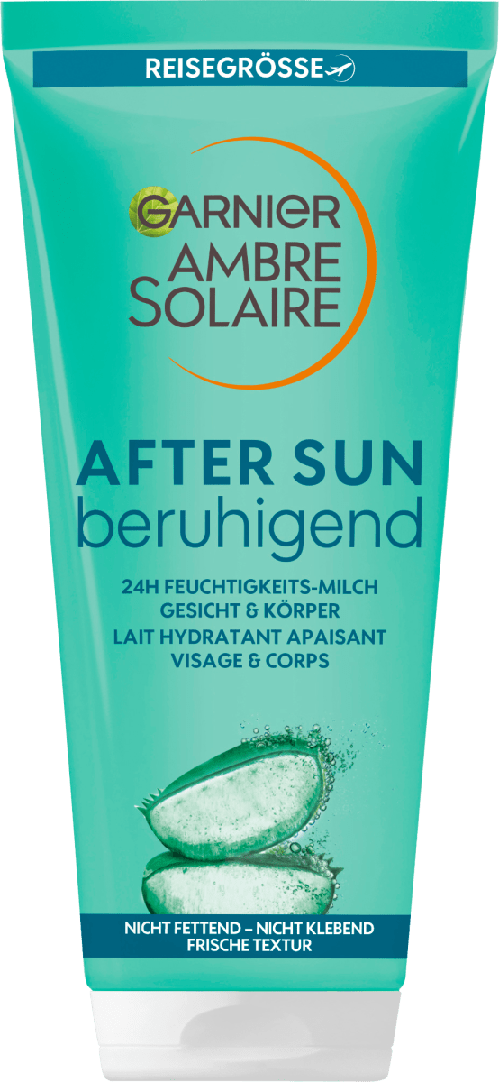 Garnier Ambre Solaire After Sun Beruhigende Feuchtigkeits-Milch Reisegröße,  100 ml