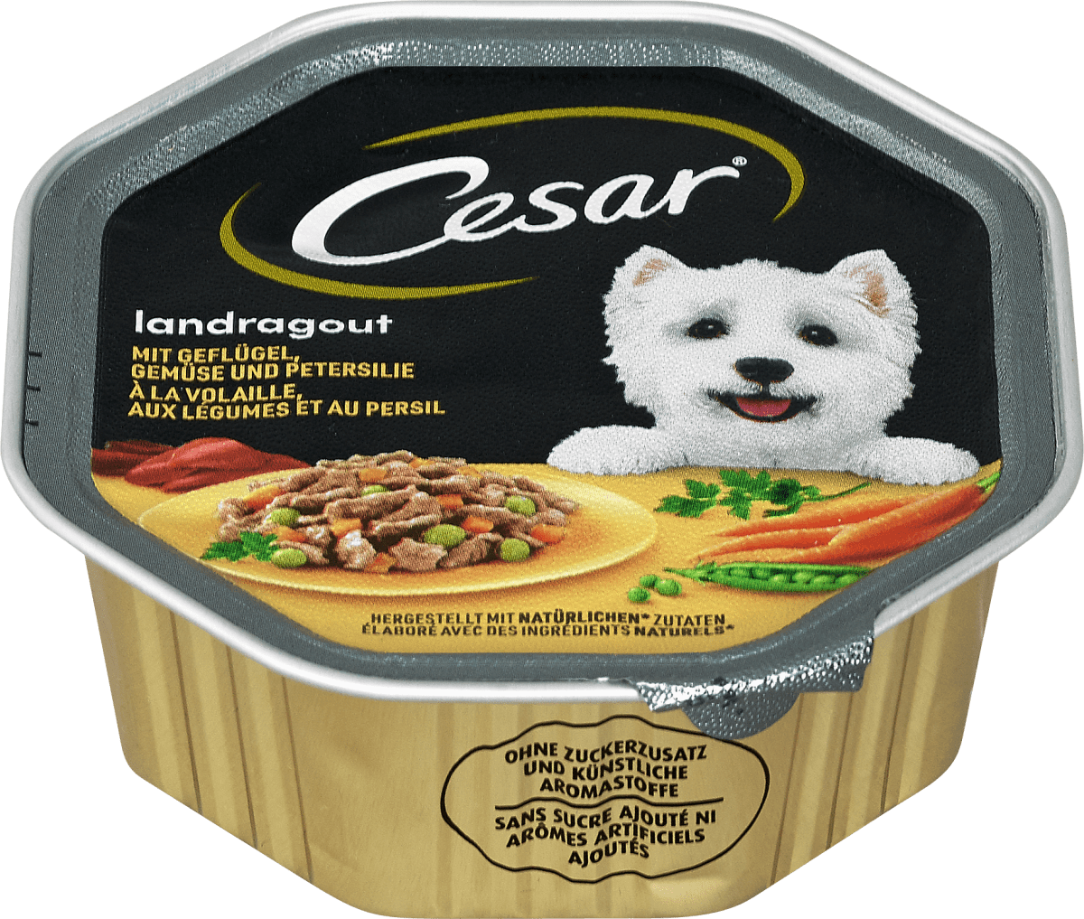 Cesar Nassfutter Hund landragout mit Geflügel, 150 g | dm.at