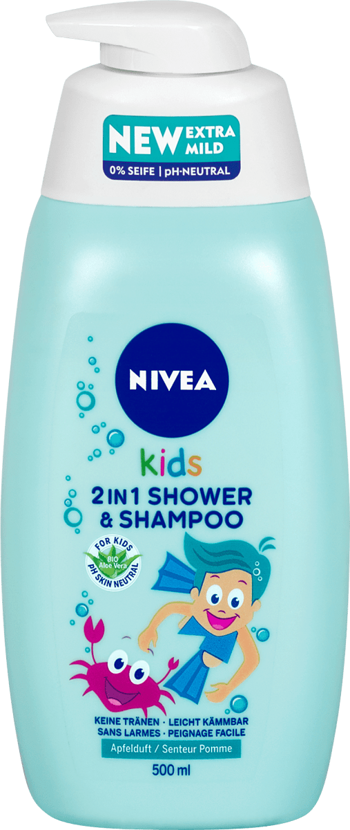 NIVEA kids 2in1 Duschgel & Shampoo Apfelduft, 500 ml dm Dauerpreis