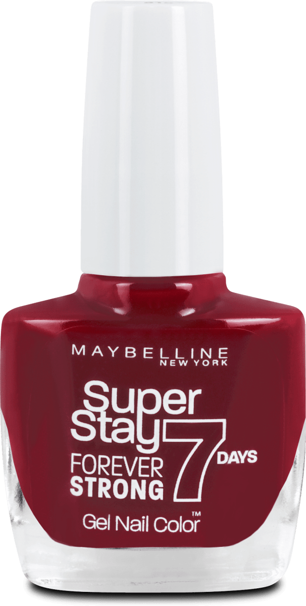 Maybelline New York Nagellack Super Stay Strong 7 Days 501 Rouge Laqué Cherry  Sin, 10 ml