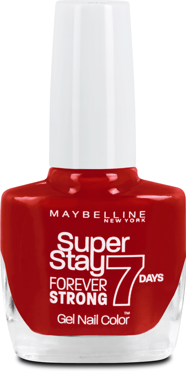 Maybelline New York Nagellack Super Stay Forever Strong 7 Days 008 Rouge  Passion Passionate Red, 10 ml