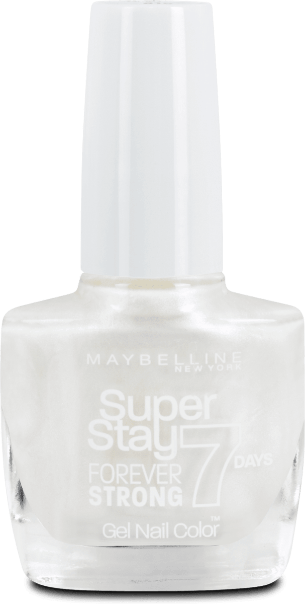 Maybelline New York Nagellack Super Stay Forever Strong 7 Days 077 Blanc  Nacré Fearly White, 10 ml | Nagellacke