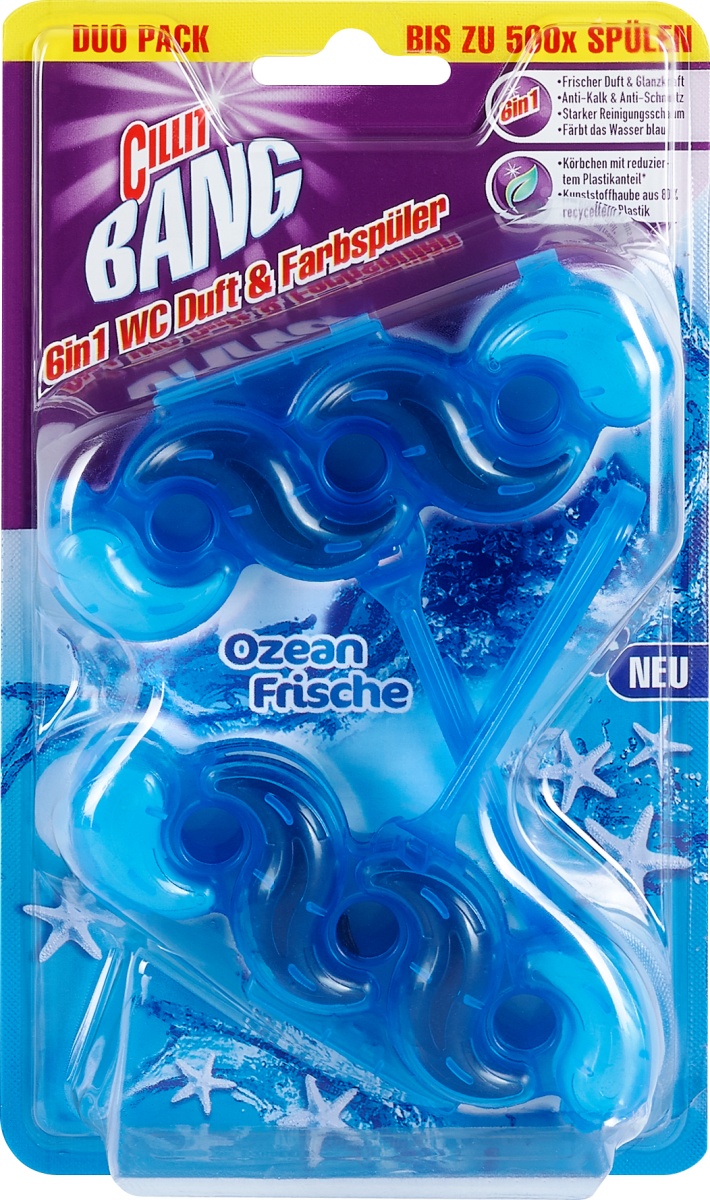 Cillit Bang 6in1 Duo + Trio WC-Duftspüler – Frischeduft & Farbe Für Die Toilette, Made In Germany