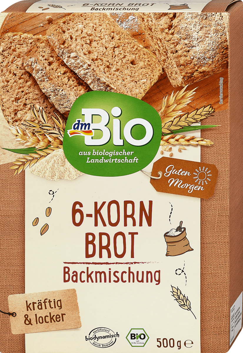 dmBio 6-Korn Brot Backmischung, 500 g | dm.at
