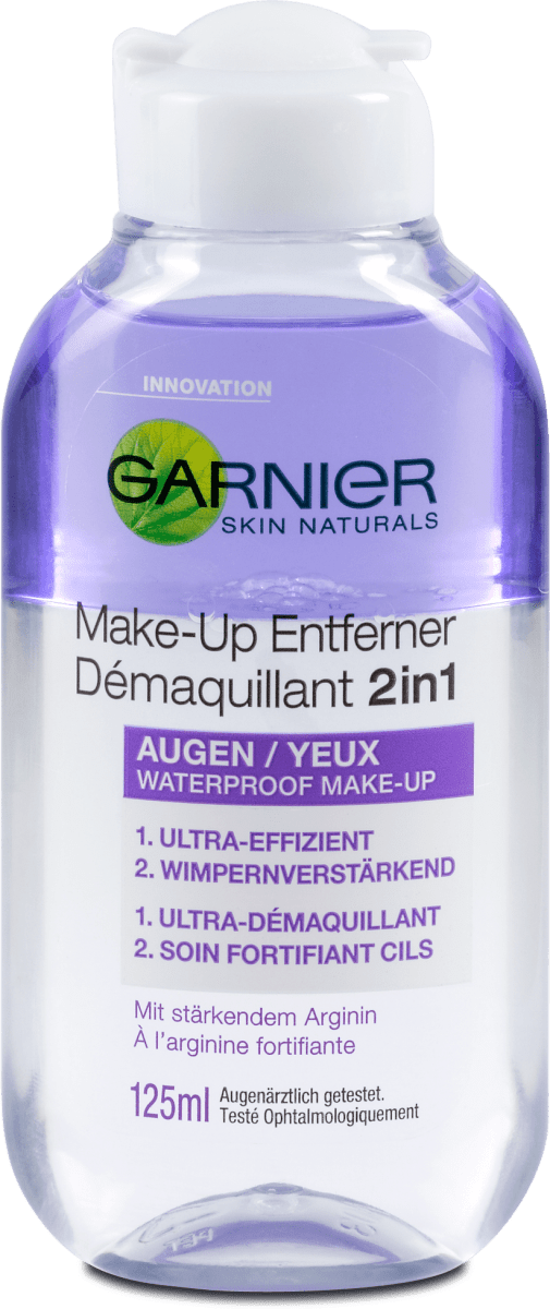 125 ml Skin Make-Up Garnier 2in1, Entferner Augen Naturals