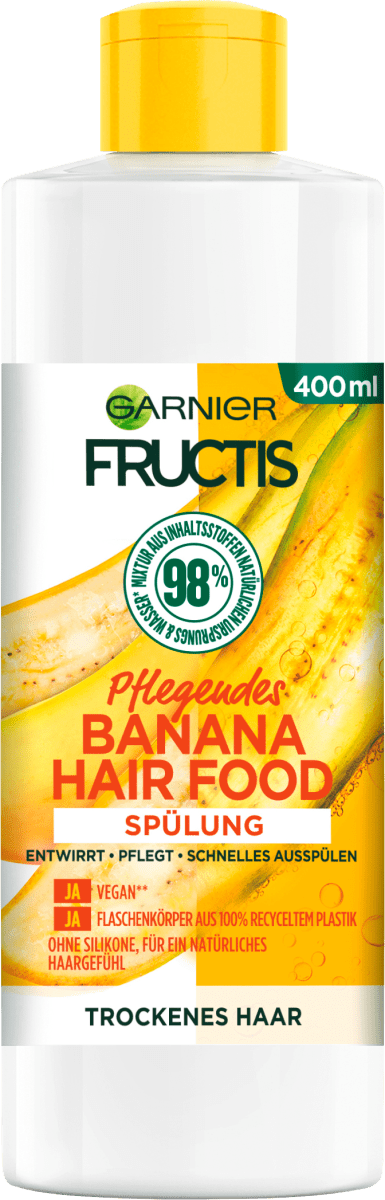 GARNIER FRUCTIS Pflegendes Banana Hair Food Spülung, 400 ml