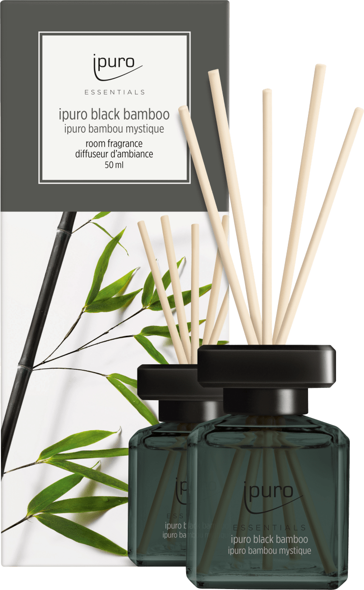 Ipuro Essentials Raumduft Scented Sticks (Black Bamboo, 6 Stk.)