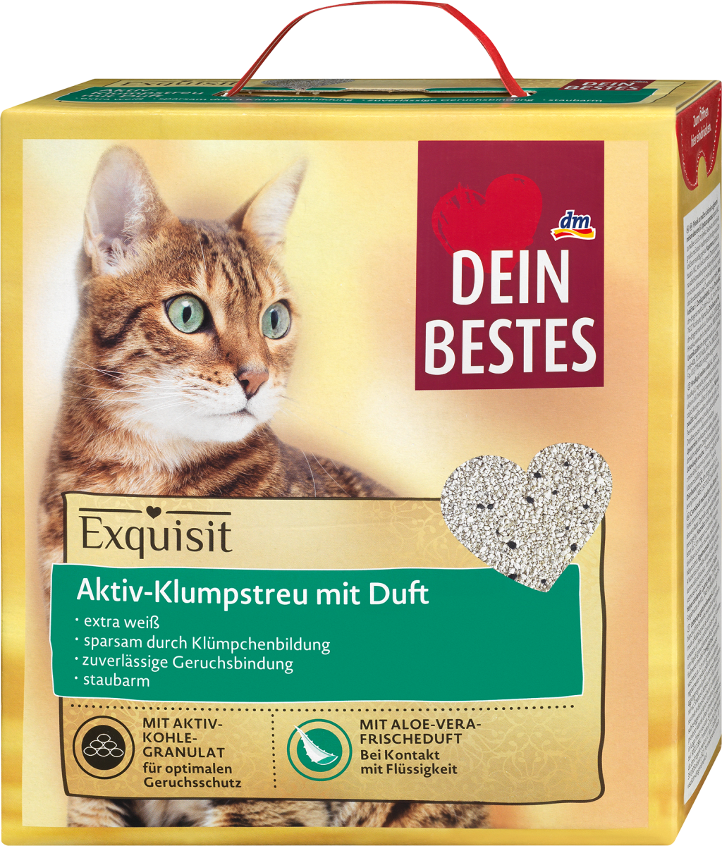 Dein Bestes Katzenstreu Aktiv-Klumpstreu mit Aloe Vera Duft, Exquisit, 6 l  dauerhaft günstig online kaufen