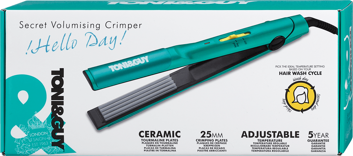 Toni&Guy ¡Hello Day! Secret Volumising Crimper Kreppeisen, 1 St dm Dauerpreis Immergünstig