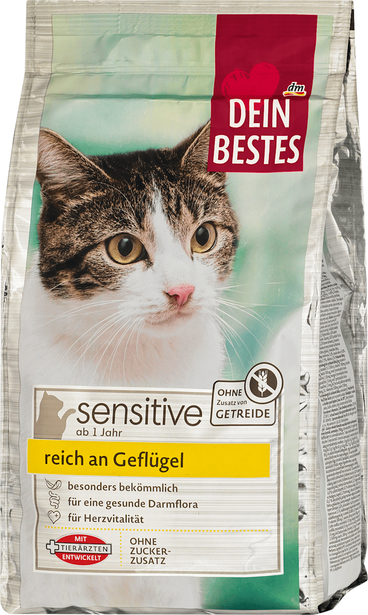 Dein Bestes Trockenfutter Katze sensitive mit Geflügel, 750 g dauerhaft günstig online kaufen