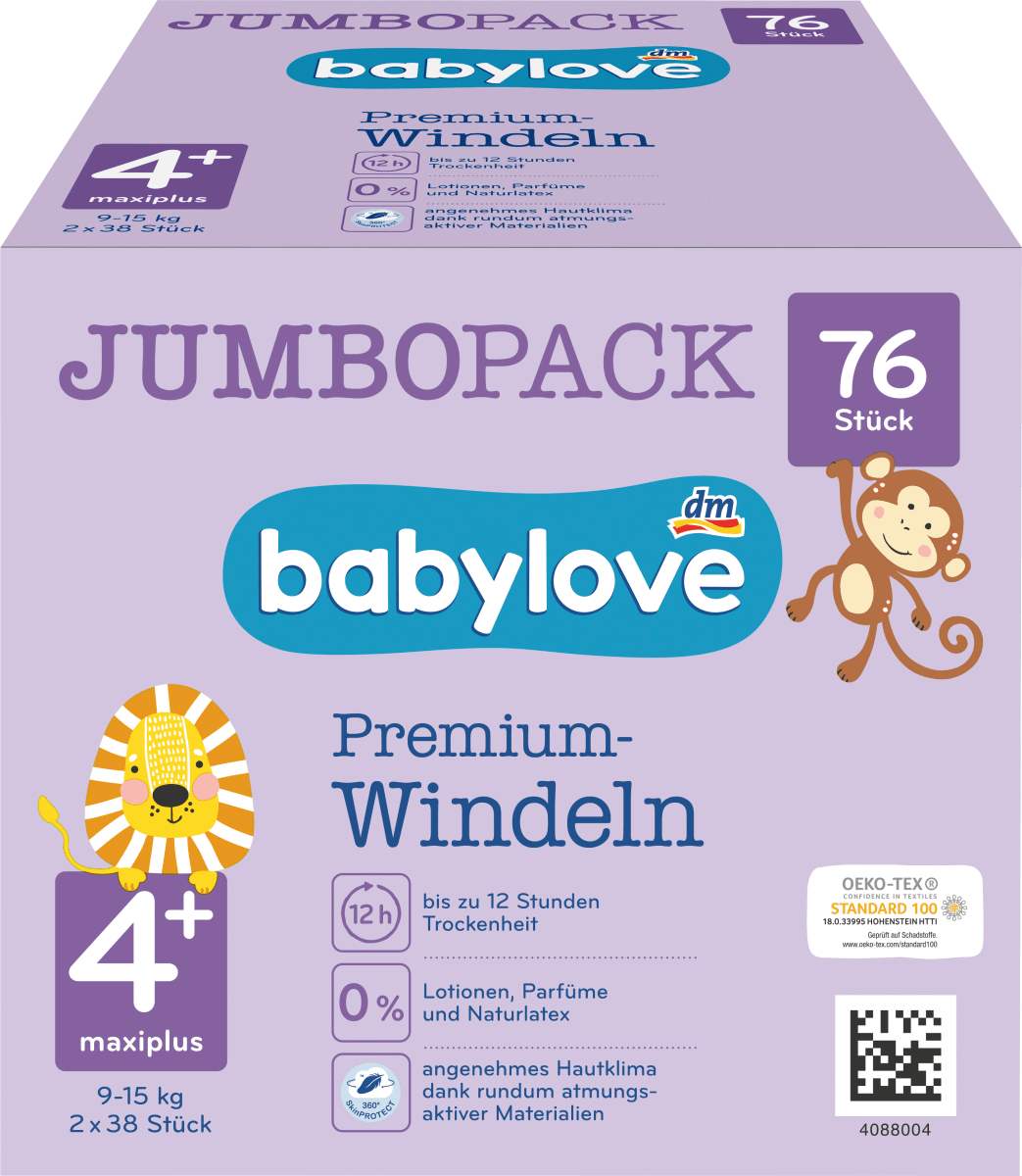 Lot De 2 Couches Pour Bébé - Taille 4 (9-15 Kg) - Marque Non Spécifiée