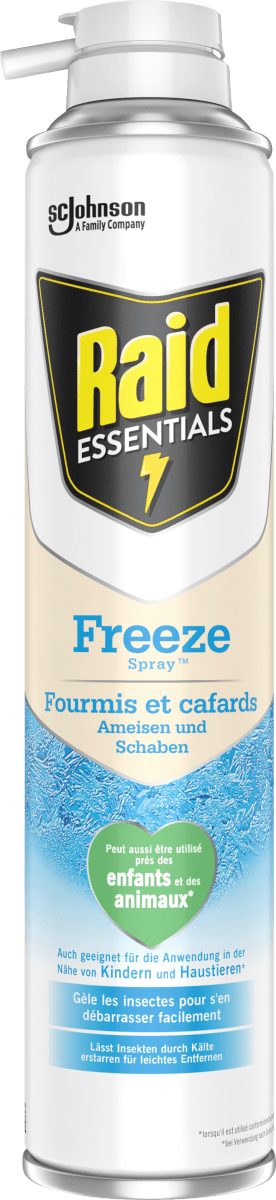Raid Essentials Freeze Spray Ameisen und Schaben, 350 ml