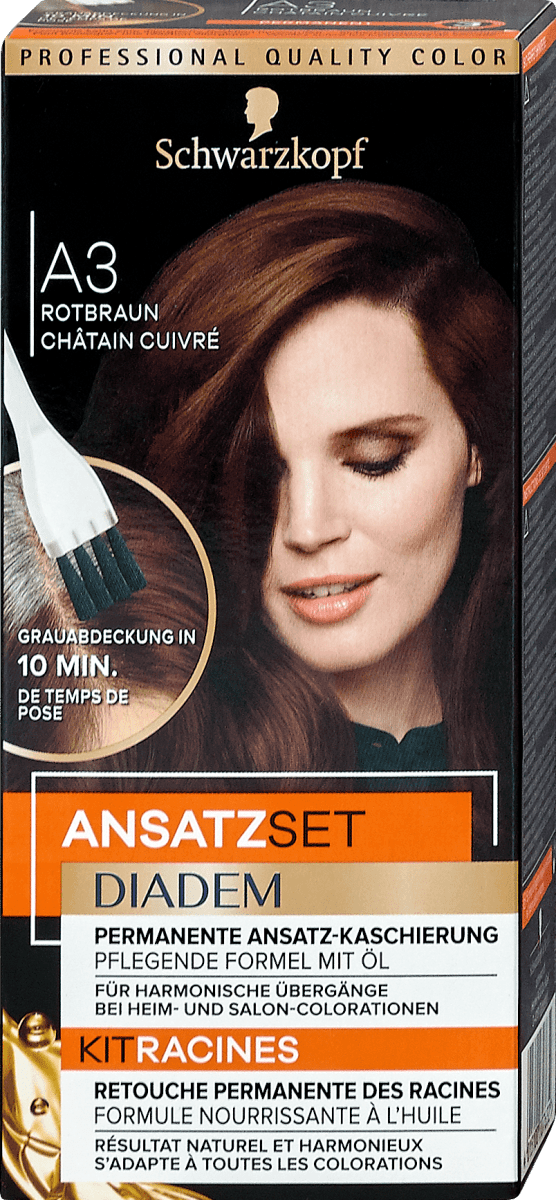 Schwarzkopf Diadem Ansatzset - Nr. A3 Rotbraun, 1 St | dm.at