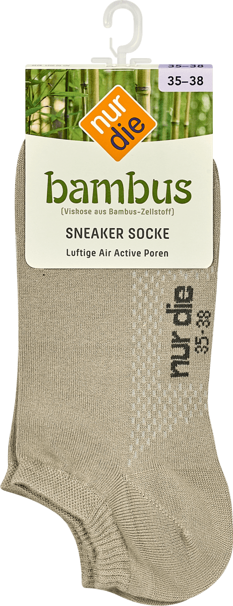 Socken St Gr. nur 35-38 Bambus Sneaker die 2 (1 Paar), beigegrau,
