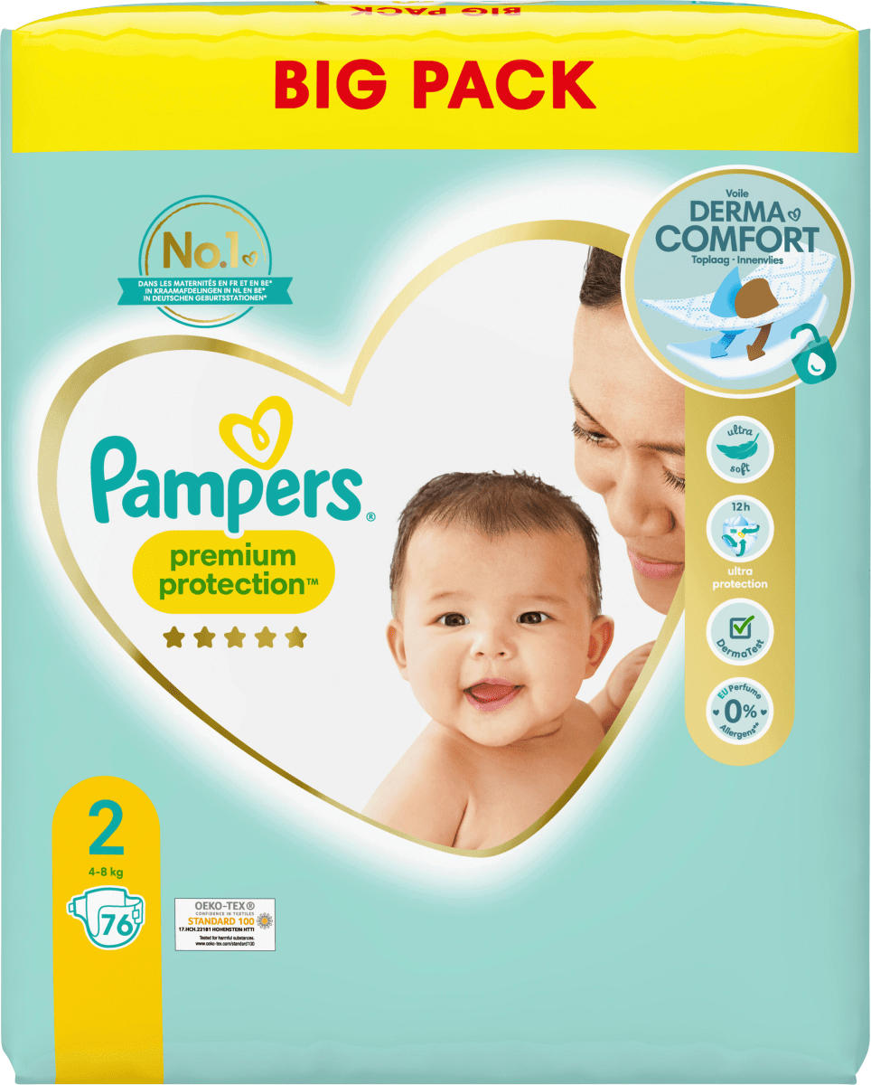 Windeln Premium Protection Gr. 2 Mini New Baby 4 8 kg Big Pack 76 St