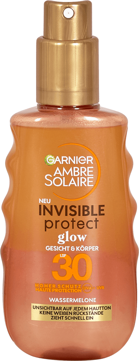 Sparangebot Garnier Ambre Solaire Invisible Glow Sonnenspray LSF 30, 150 Protect ml
